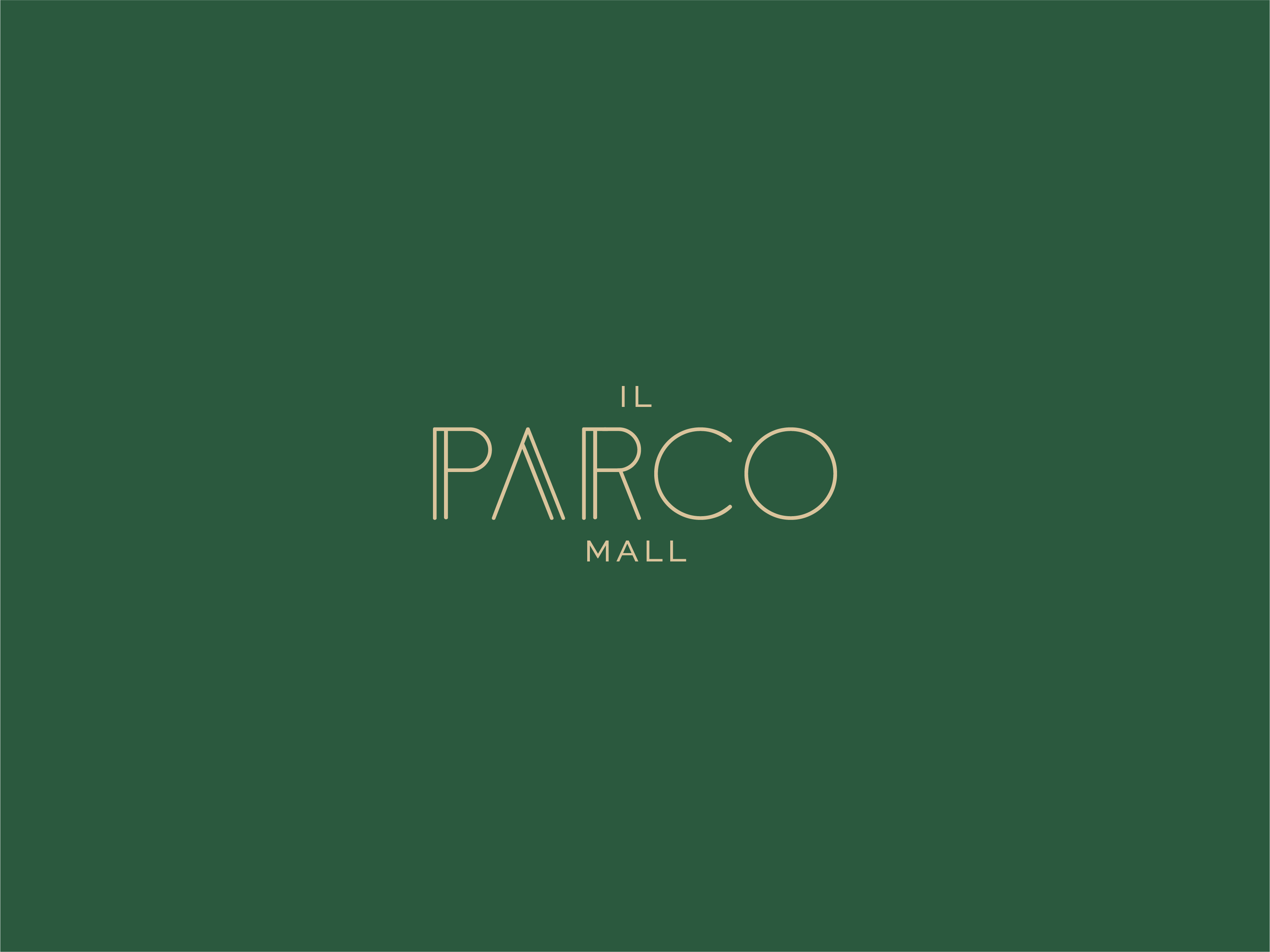 IL PARCO MALL LOGO art deco classy elegant gold green logo mall parco park royal green typface wordmark