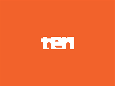 Ten Logo gate logo modern network orange ten tourism wordmark