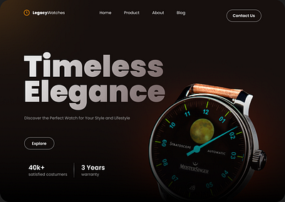 Watch Landing Page design figma landing page ui ux watch website