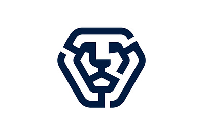 Geometric Diamond Lion Face Logo app branding capital crypto currency design digital face geometric graphic design hexagon line lion logo minimalist modern simple wild