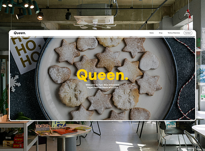 Queen - Vegan Bakery Design Concept ui ux website design