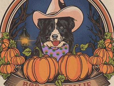 BOO-DER COLLIE animal design design studio digital artwork digital illustration dog graphic design halloween illustration illustration art illustrator nightmare pumpkin t shirt design trick or treat