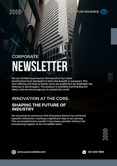 Newsletter Design canva corporate graphic design newsletter