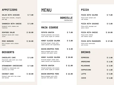 Menu Card Design canva card food graphic design menu