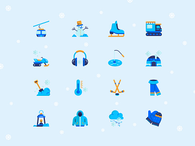 Winter Icons design graphic design icon icon design icon pack icon set icons illustration logo ui winter winter icon