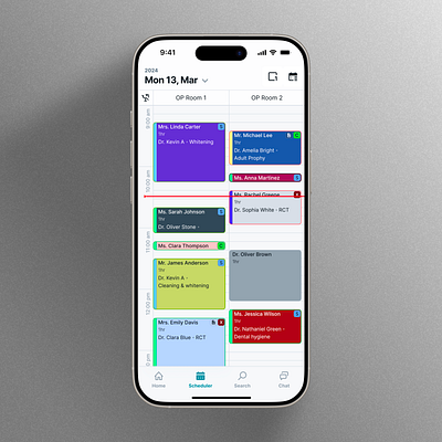 Dental Clinic Schedule 📆 calendar dental ios mobile schedule ui