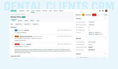 CRM! 🔍 clinic crm dental ui web