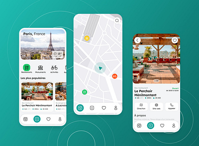 Personalized Travel Guide application mobile travel ui