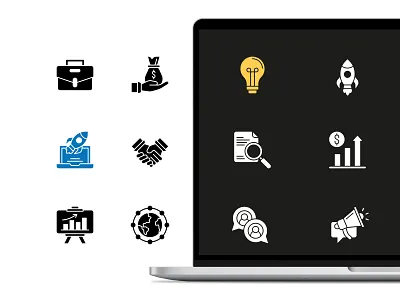 Startup Icons branding design graphic design icon icon design icon pack icons illustration logo startup ui