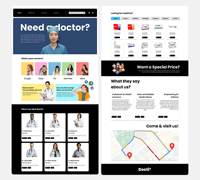 Doctor & Meds Website book doctor medicine meds simple ui website