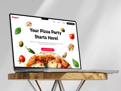 Pizza Landing Page Design - UI/UX Design & Development shopify