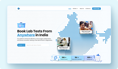 Book Lab Tests - Hero Section design hero hospital lab laboratory landing page mdical online tests ui ux website