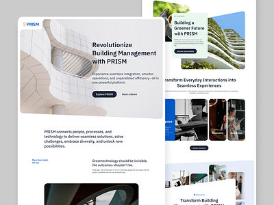 PRISM Landing Page webiste landing page ui web design website