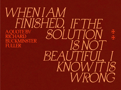 If the solution is not beautiful beautiful beauty buckminster fuller graphic design poster quote texture typography weekly design