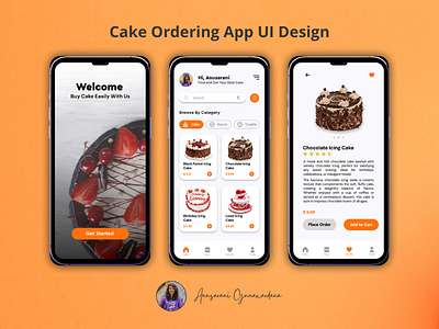 Cake Ordering App UI Design ui