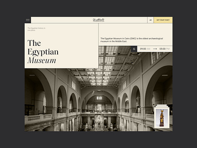 The Egyptian Museum - Website 3d animation branding graphic design logo motion graphics museum the egyptian museum ui ux webdesign website