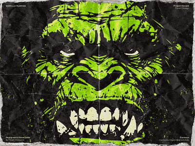 Gorilla team 86 angry branding character design face football game gorilla graphic design grunge illustration jersey merchandise soccer sport t shirt team texture vector