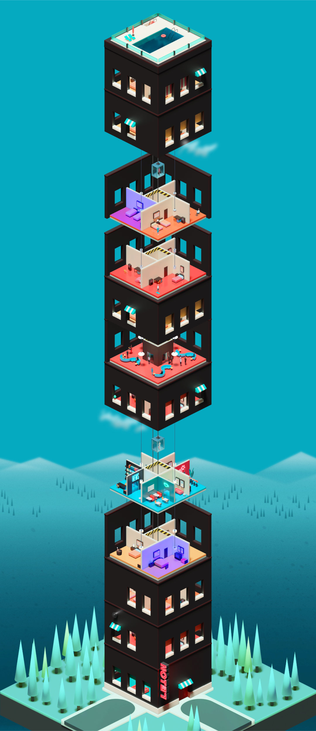 HOT37 game blender3d game art graphic design illustration