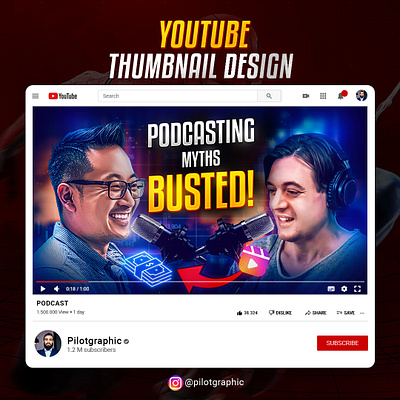 Podcast YouTube Thumbnail Design 3d animation branding design eyecatchingthumbnails graphic design logo podcastdesign podcastthumbnaildesign thumbnail ui youtube youtubegrowth youtubethumbnailexpert