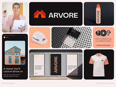 ARVORE - Real Estate Agency Visual Identity & Branding apartment architecture brand guidelines brand identity branding broker construction branding home logo logo design property real estate real estate agency real estate agent real estate brand identity real estate branding real estate business real estate company real estate logo realtor visual identity