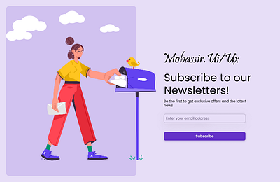 Daily UI Day 26- Subscribe Newsletter colourpallate design figma subscribe typography ui