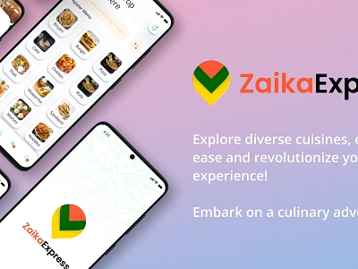 ZaikaExpress: Bringing Flavors Closer, Faster branding content design design design inspiration experience design food delivery app graphic design interaction design mobile app mobile app concept mockup modern ui product design ui ux ux design