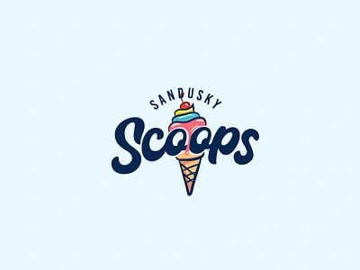 Ice cream Food & Drink Company logo design brand icon brand identity branding design dessert branding drink logo emblem logo food beverage logo food logo graphic graphic design ice cream logo ice cream shop illustration logo logo concept minimalist logo sweet treats ui visual identity