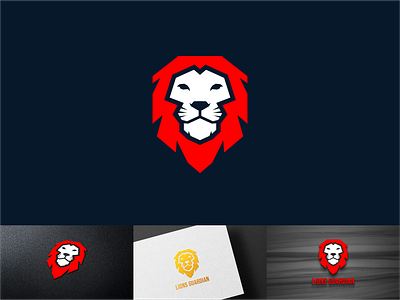 Lions Guardian Logo branding graphic design lion head logo lions logo logo logo design minimalist logo modern logo