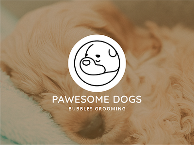 Pawesome Dogs Logo animal logo branding dog logo graphic design logo logo design minimalist logo modern logo pet logo