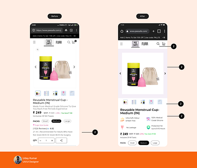 PEE SAFE - Product Page - Re-design average fold branding conversion design e commerce figma light mode mobile design re design ui