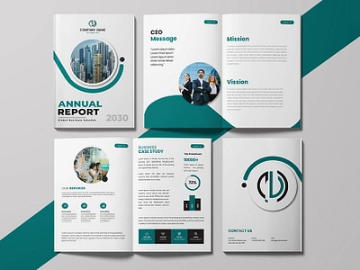 Annual report or Multipage brochure design annual report bi fold brochure book booklet branding brochure brochure design catalog company profiile corporate design creative design design flyer graphic design logo magazine print report ui vector