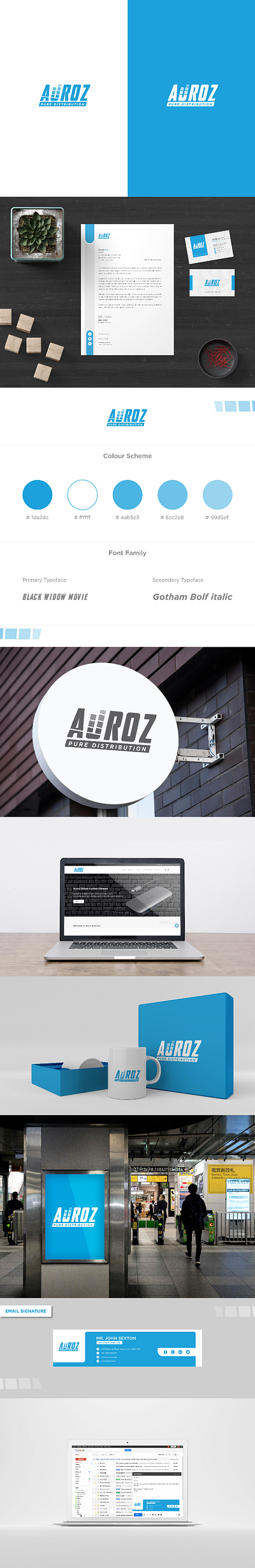 Auroz Branding branding design graphic design illustration logo typography ui ux vector