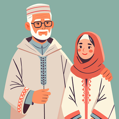 LOVE ❤️ 2d illustration adobe illustrator digital illustration drawing character illustration moroccan clothes vector art