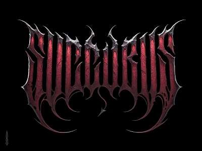 Succubus 3d logo black metal logo demon demon logo demonic design deth metal logo devil game logo gothic gothic logo letter lettering logo logotype modern succubus typography