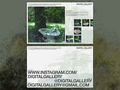 Concept Digital gallery, contact us and exhibit page animation chatgpt digital midjourney portfolio typography ui ux web