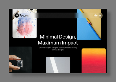 Minimal Design, Maximum Impact - Landing Page Concept creative hero sections dark portfolio website minimal hero section website branding