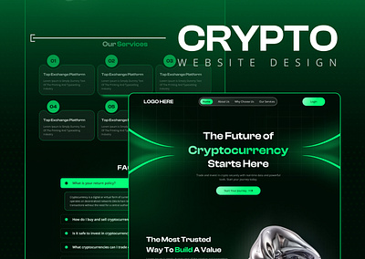 Crypto Website Design branding graphic design logo ui