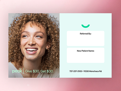 Dental Referral Card dental dentist graphic design print print design