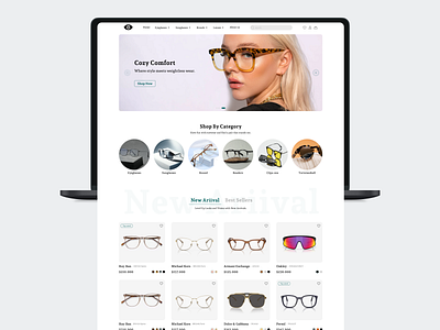 Glasses Shop graphic design ui