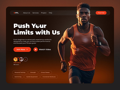 Gym Website Concept concept dark fitnes gym landing landing page responsive design sport ui uiux ux web design webdesign website