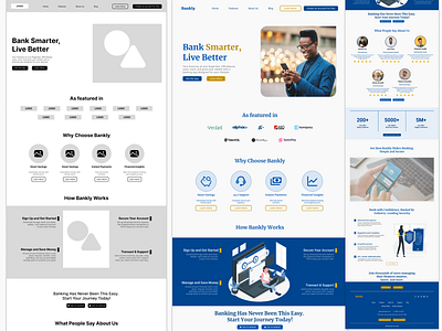 Fintech Website design fintech landing page prototyping ui website wireframe