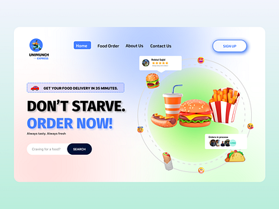 Food Delivery System animation branding delivery design food graphic design illustration landing page motion graphics shop ui uiux ux web