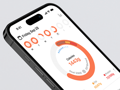 iOS Health Graph Data Visualization ai data visualization design graph health ios metrics mobile orange ui ux