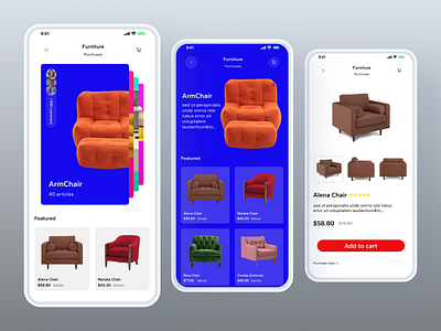 Furniture graphic design ui