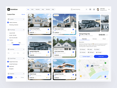 Innovative Real Estate Marketplace Design buy property clean crm dashboard dashboard design home rent product design property real estate real estate landing page real estate website realestate rent property saas sales dashboard sell property ui web design website