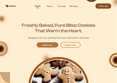 Cookies selling website landing page design design figma landing page ui ux website design