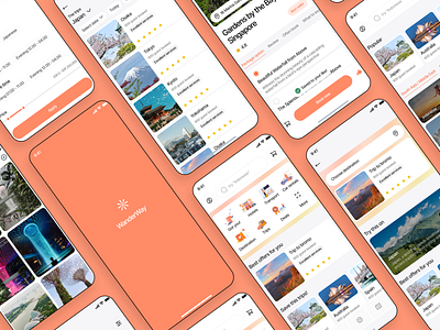 WanderWay-Travel Planner App app design case study mobile app tourism travel travel agency travel planner traveling uiux user interface