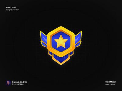 Gold Medal design illustration pixso ui uidesign visual design