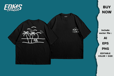 Beach Coconut Tree Simple Design adobe illustrator apparel artwork beach calligraphy clothing design coconut drawing line art merchandise design retro design sticker design streetwear tshirt design tree tshirt design tshirt logo typography tshirt vector vintage design