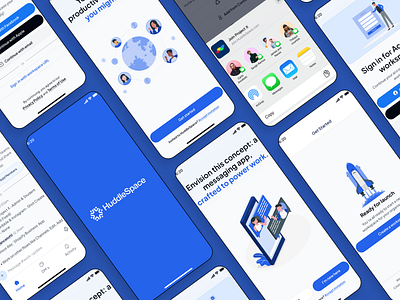 HuddleSpace- Business Collaboration App app design business business collaboration case study collaboration corporate mobile app sales strategy uiux user interface